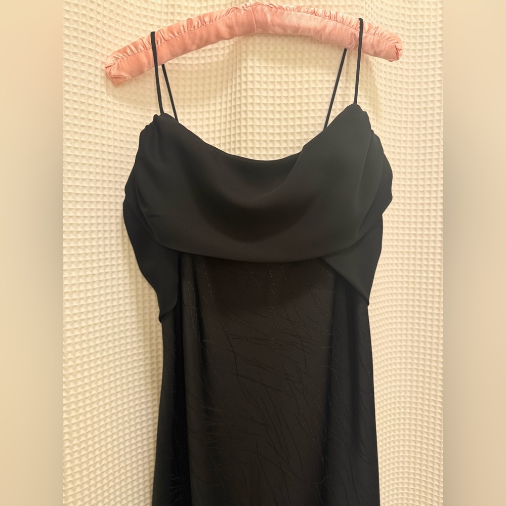 Vintage Black Evening Dress with Sash - size 12 - Picture 4 of 10